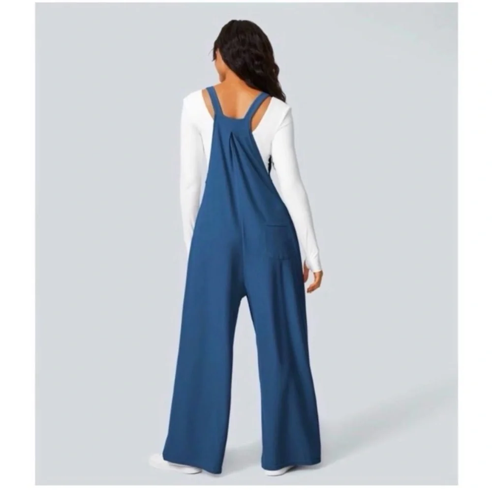 HALARA Navy Wide Leg Jumpsuit - Picture 4 of 12